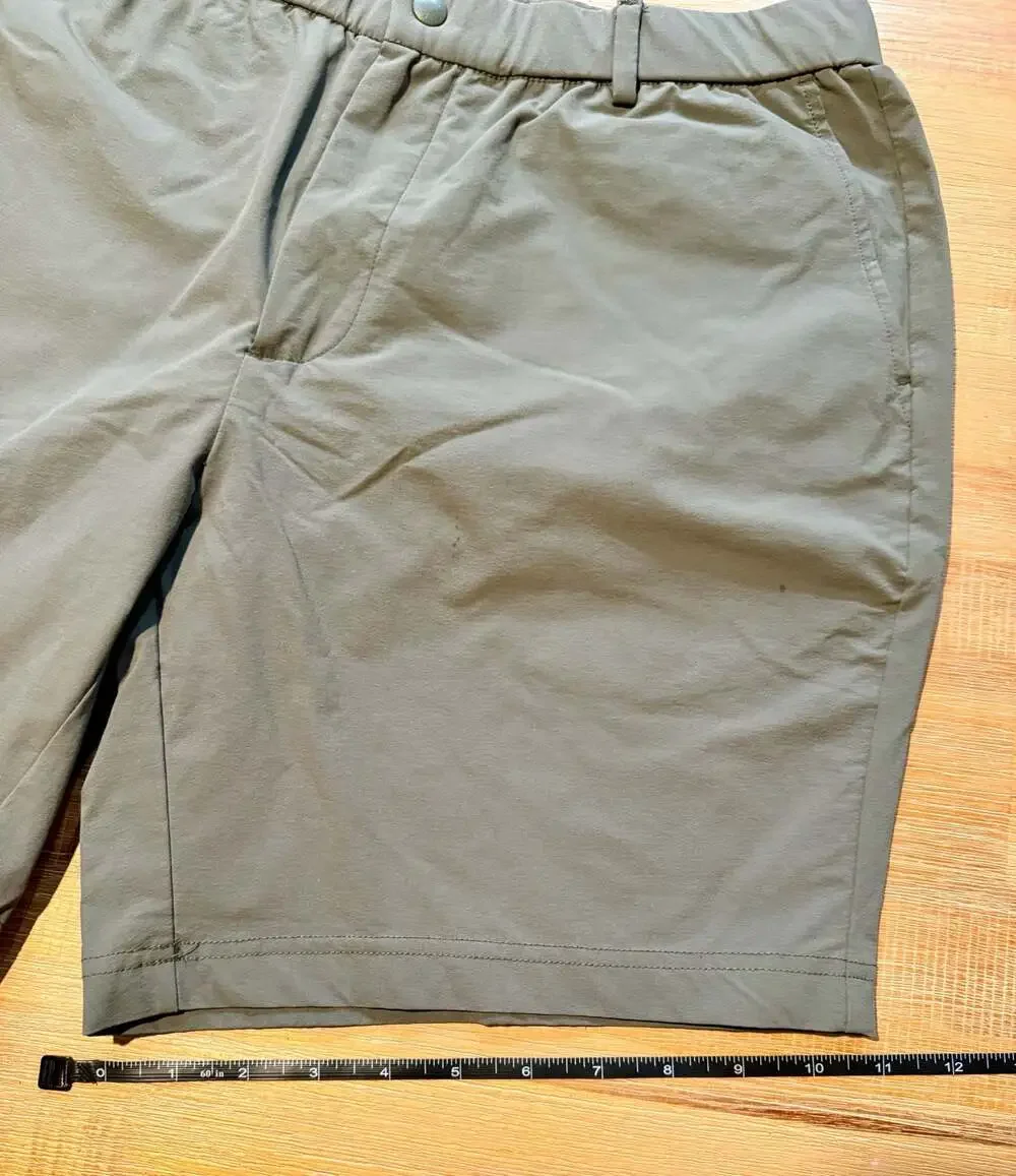 Bearbottom The Tech Pull-On Short 7 Inch Inseam Green Men's Size Large